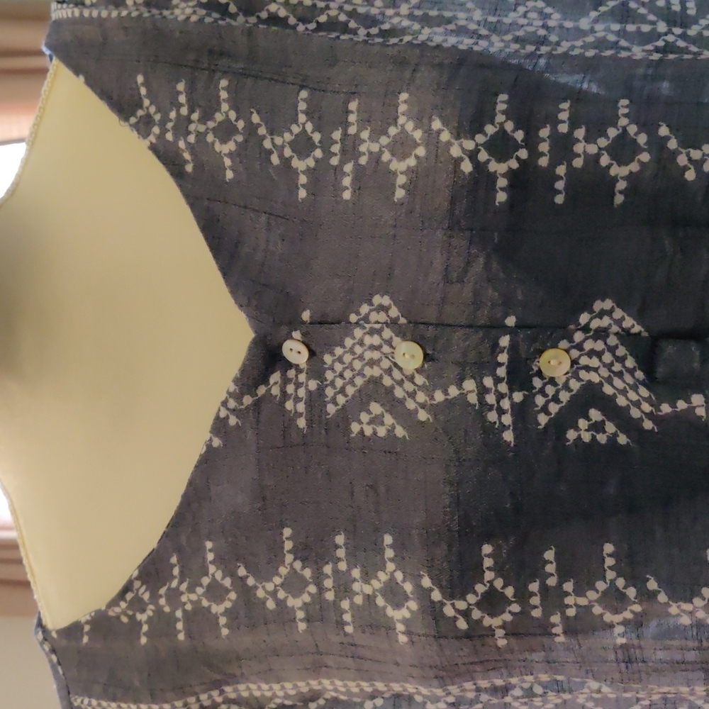 Avenue Blue Tunic Blouse - Picture 3 of 4